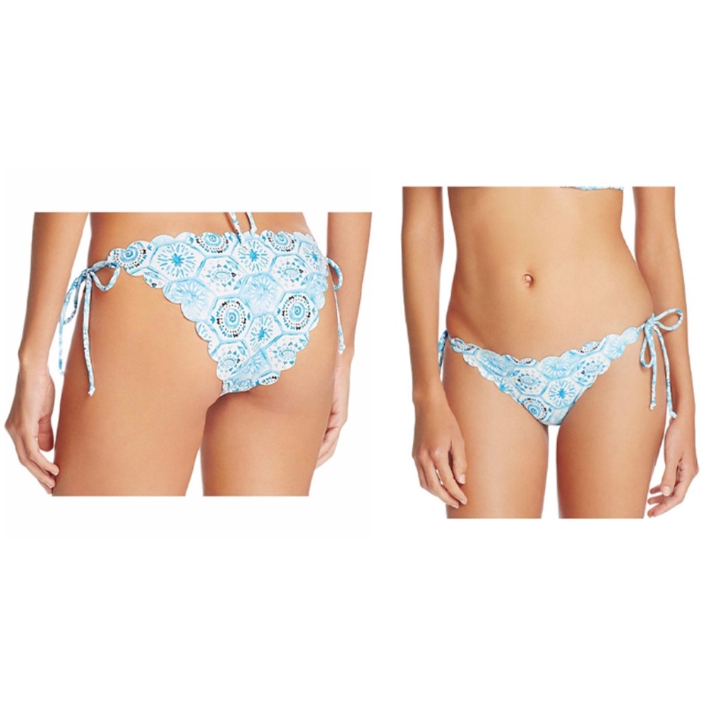 Lovers + Friends Scalloped Side Tie Bikini Bottom